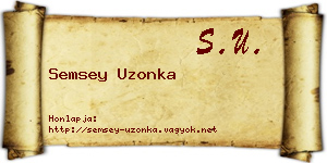 Semsey Uzonka névjegykártya